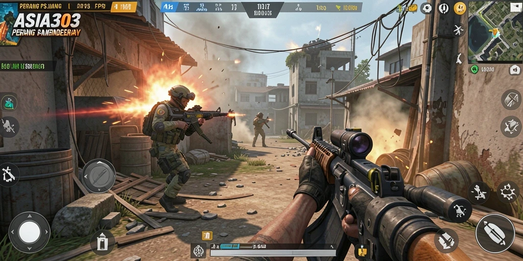 Tampilan gameplay ASIA303 yang mendebarkan saat pertempuran intens.