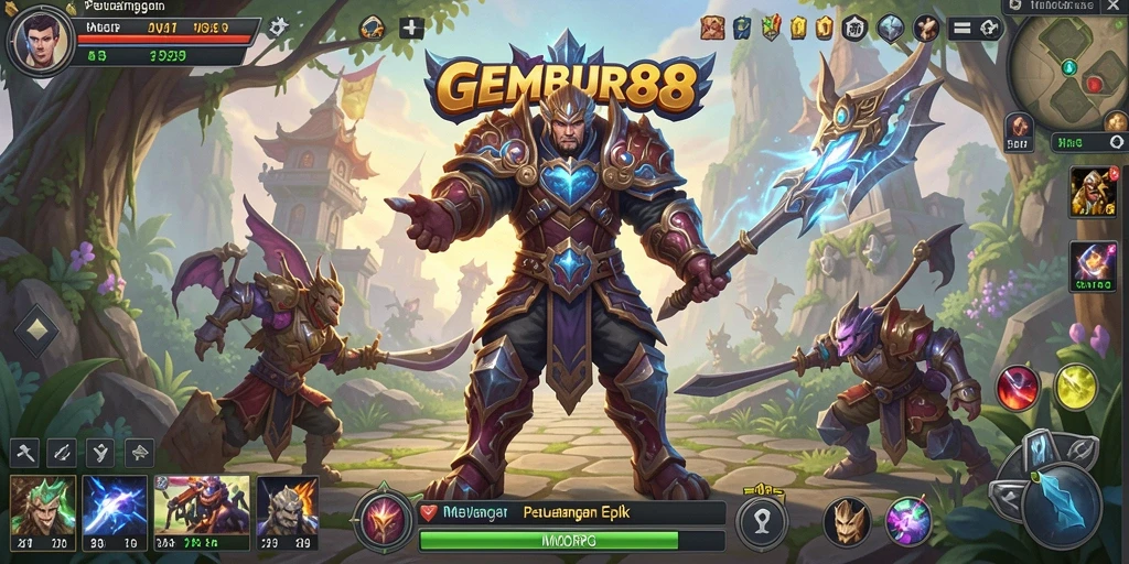 Screenshot menunjukkan aksi seru dalam game MMORPG.
